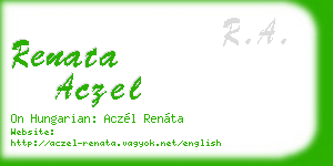 renata aczel business card