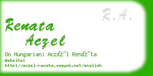 renata aczel business card